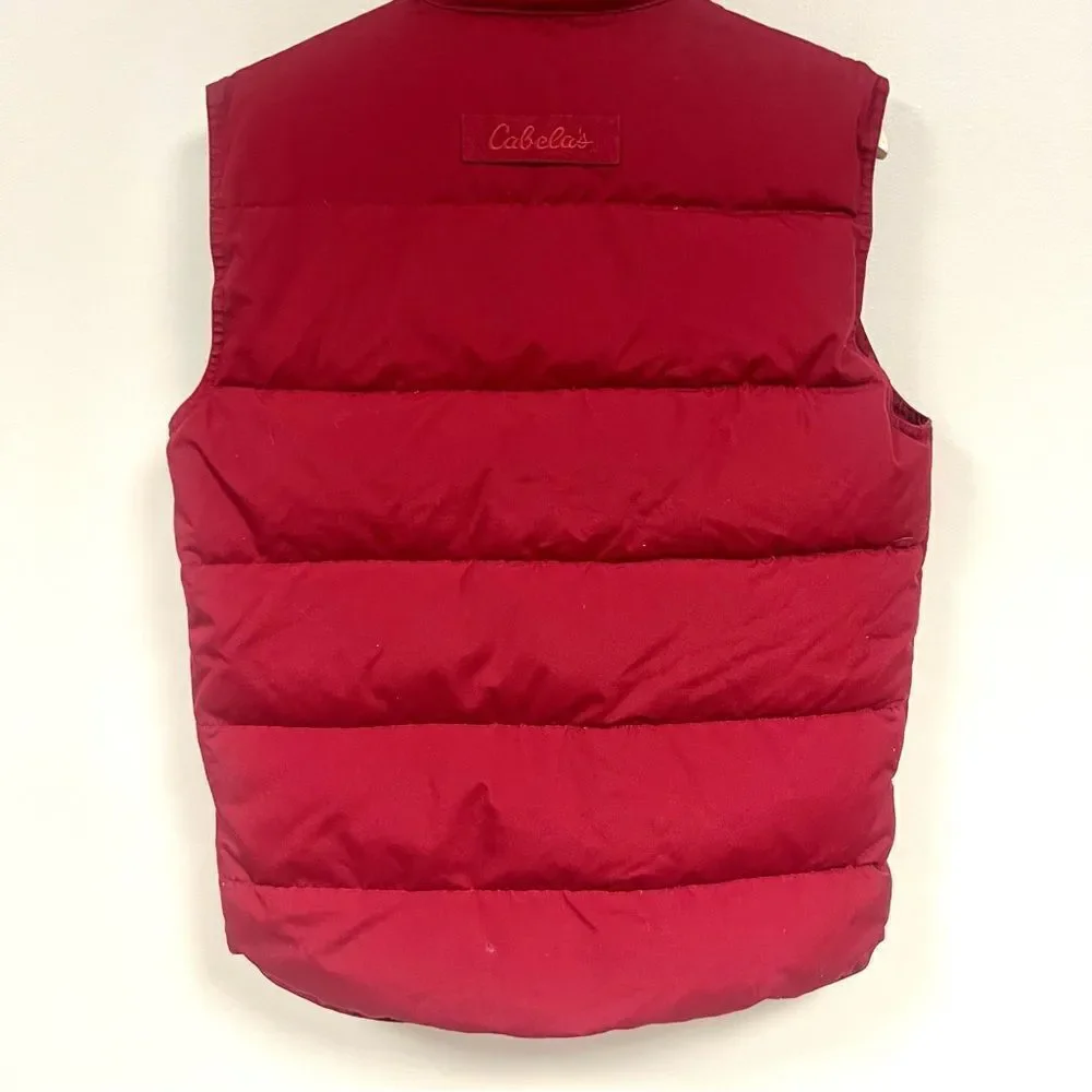 Cabela's Men's Bold Red Quilted fleece lined Vest sm